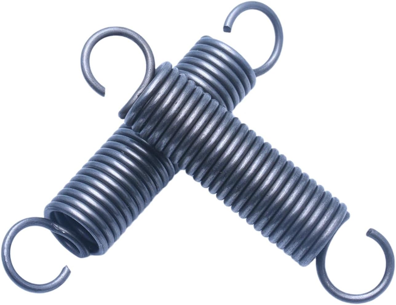 スプリングテンションスプリング、ワイヤー直径0.3mmブラックテンションスプリング10個、オープンフック付き、外径3mm強力機械スプ