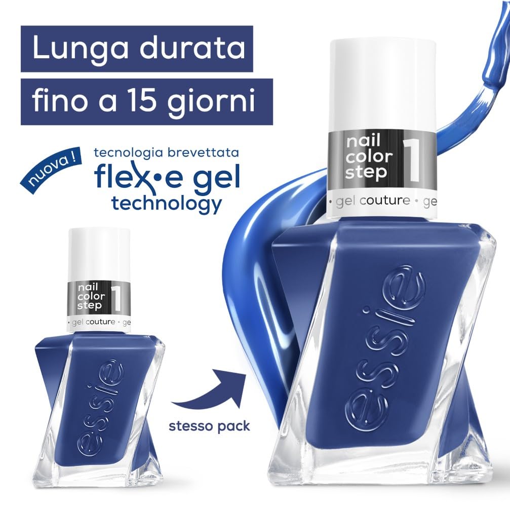 Essie Smalto Top Coat, Per Unghie Effetto Gel dal Risultato Professionale, Finish Ultra Brillante, Lunga Durata Fino a 15 Giorni, Gel Couture, 13,5 ml