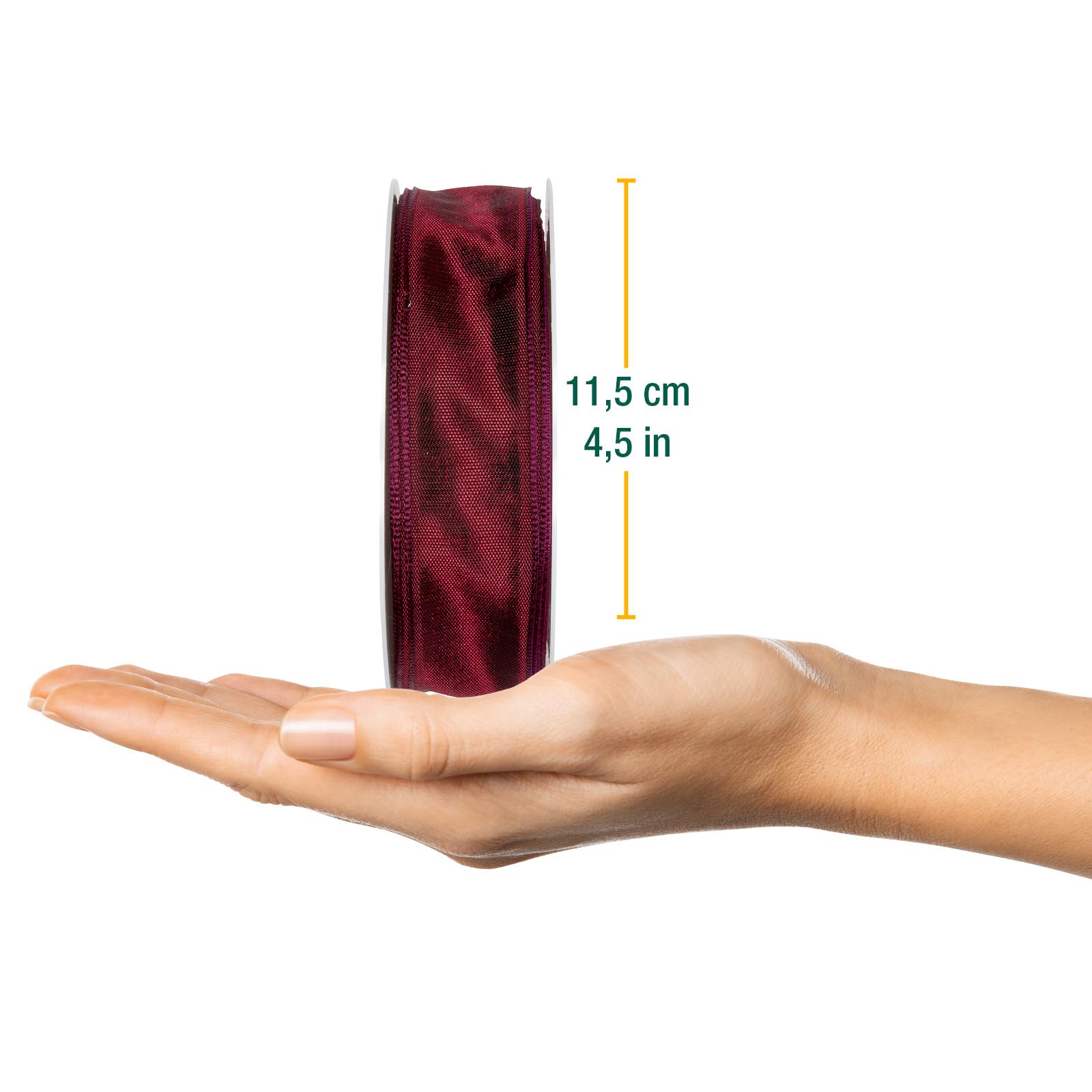 Halbach Seidenbänder Premium Gift Ribbon with Wired Edge, Width 25 mm, Length 25 m, Oeko-Tex 100 Certified Ribbon - Image 2