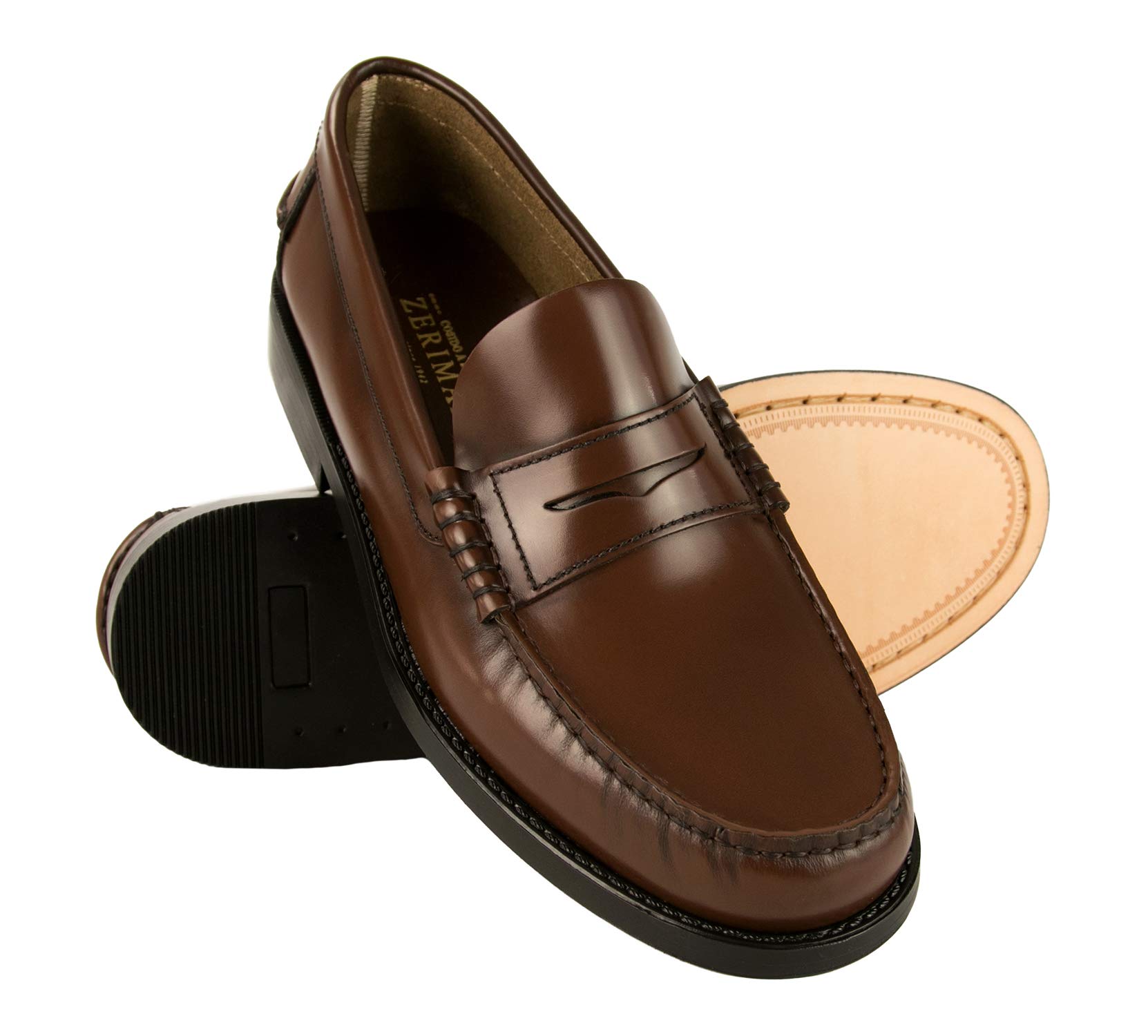 Zerimar Scarpe Uomo Pelle Taglie Grandi | Scarpa Mocassino Uomo | Scarpe Elegante | Mocassino Casuale Uomo Pelle | Fabbricato in Spagna