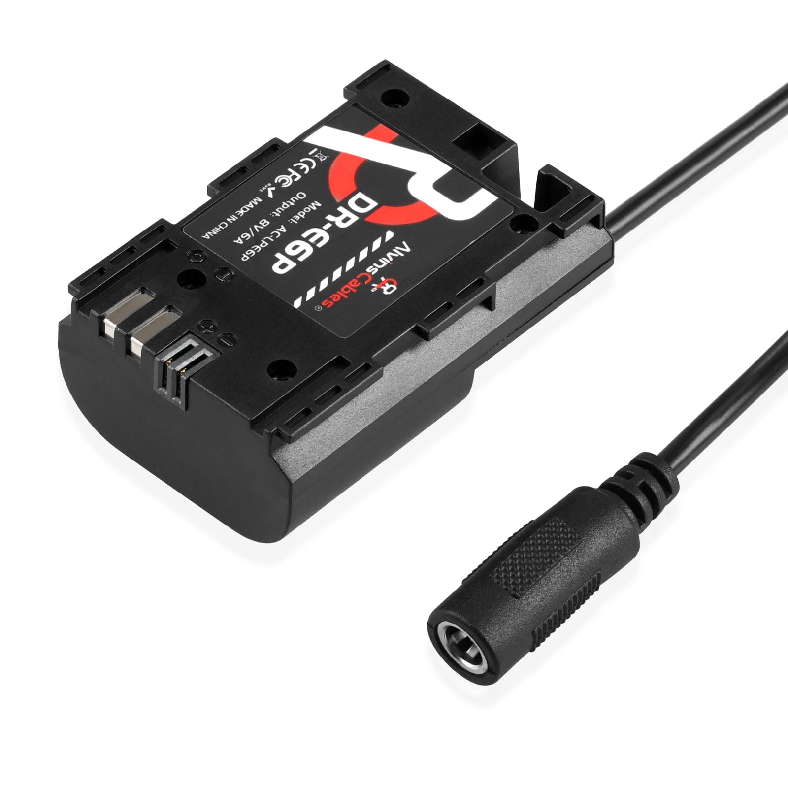 Alvin's Cables LP-E6P Batterie factice chargeur secteur AC pour appareil photo Canon EOS R5 C. R6 R7 5DS 6d 70d 80d 90d 5d Mark II/III/IV 6D Mark II 7D Mark II 13ft | 4 m