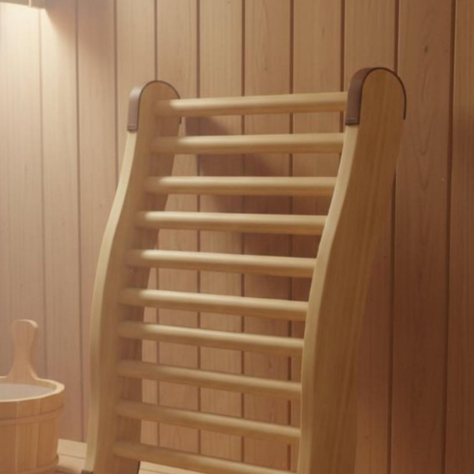 Respaldo de Madera en para Sauna Estable y Respaldo en para Sauna Superficie Lisa para Spa, Madera