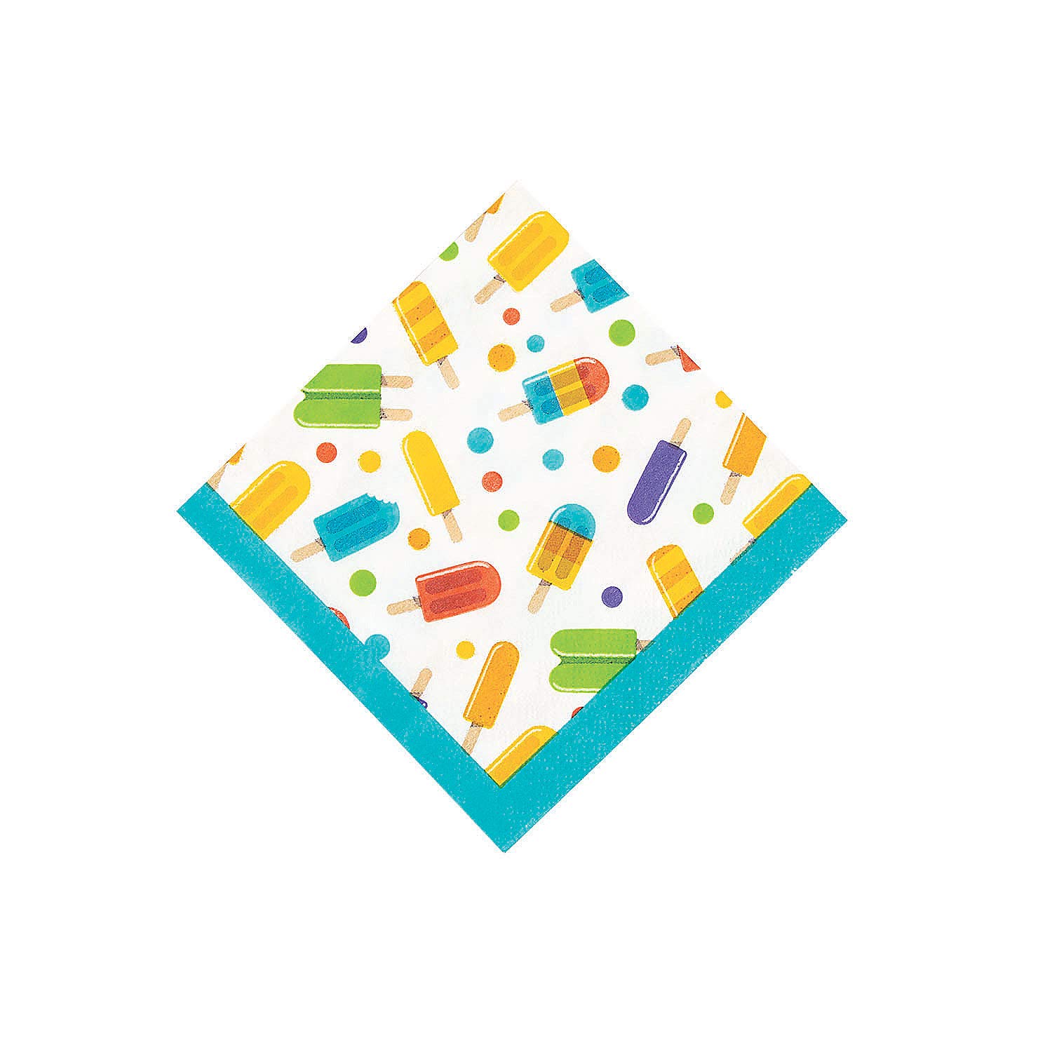 Oriental Trading Ice Pop Party Beverage Napkin 16-Pieces