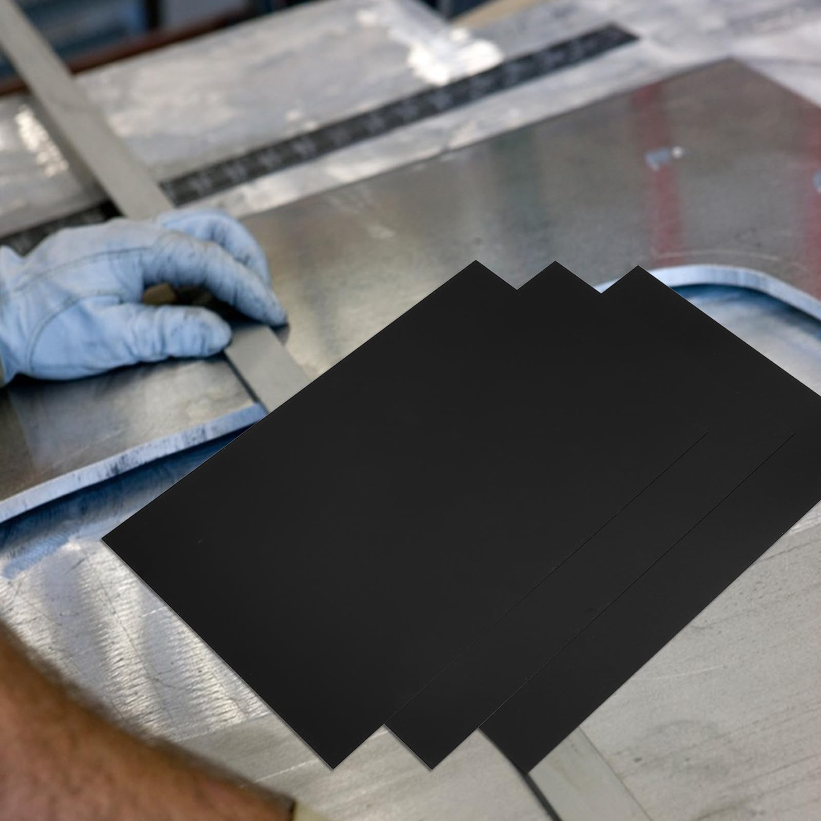 Beaupretty 3 Pezzi Lastre di Alluminio Nero Anodizzato 5052 Targhetta per Incisione Finitura Elegante e Lavorazione di Precisione per Progetti Fai da Te