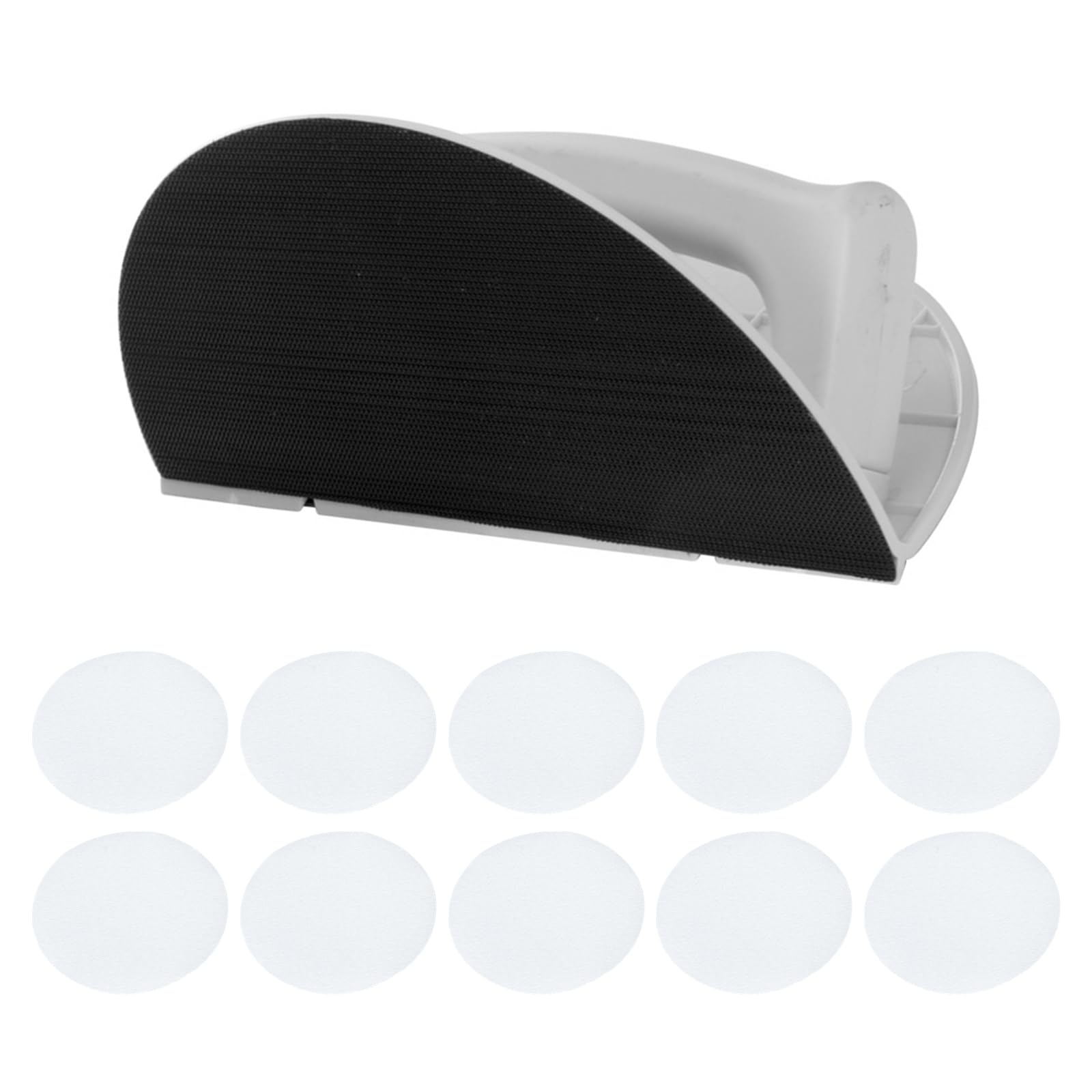 Minglea 240 Mesh Sandpaper Auto Adhesive Half Circular Sanding Frameincludes 10 Replaceable Sandpapers Wall Corner Grinding Tool For Wall Corners Half Corner Sanding Tool
