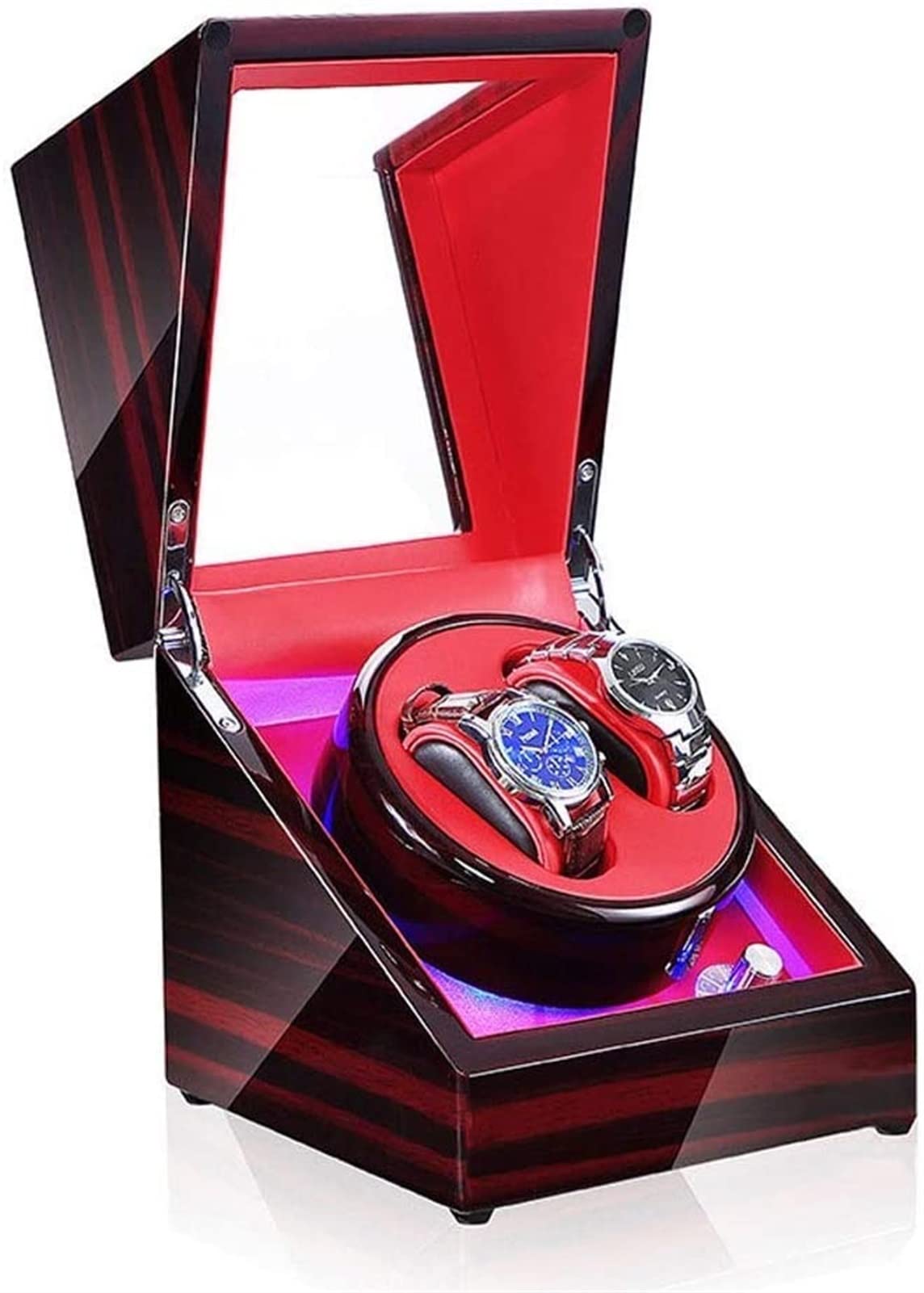 CGCSYZ Watch Winder Box, Automatic Winders LED Light Quiet Motor- Available In 5 Styles Accessories (C)