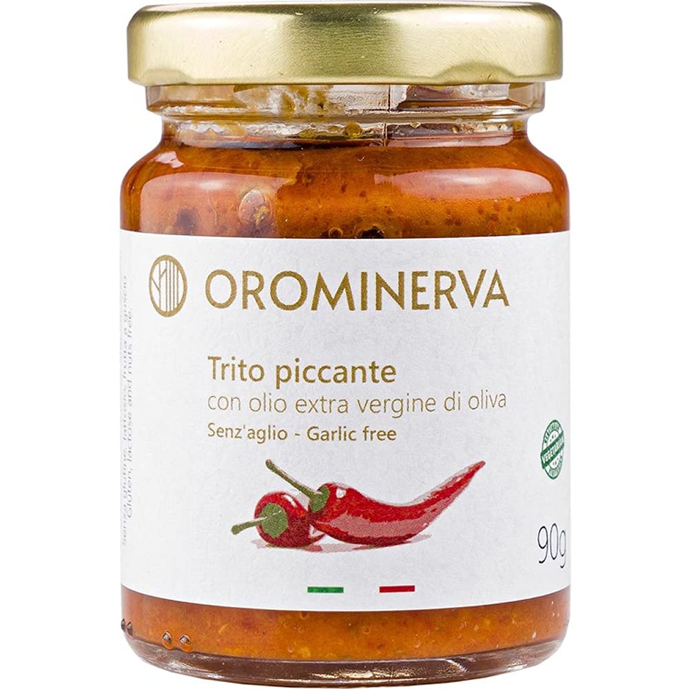 OROMINERVA - 4 vasetti di Trito di peperoncino piccante