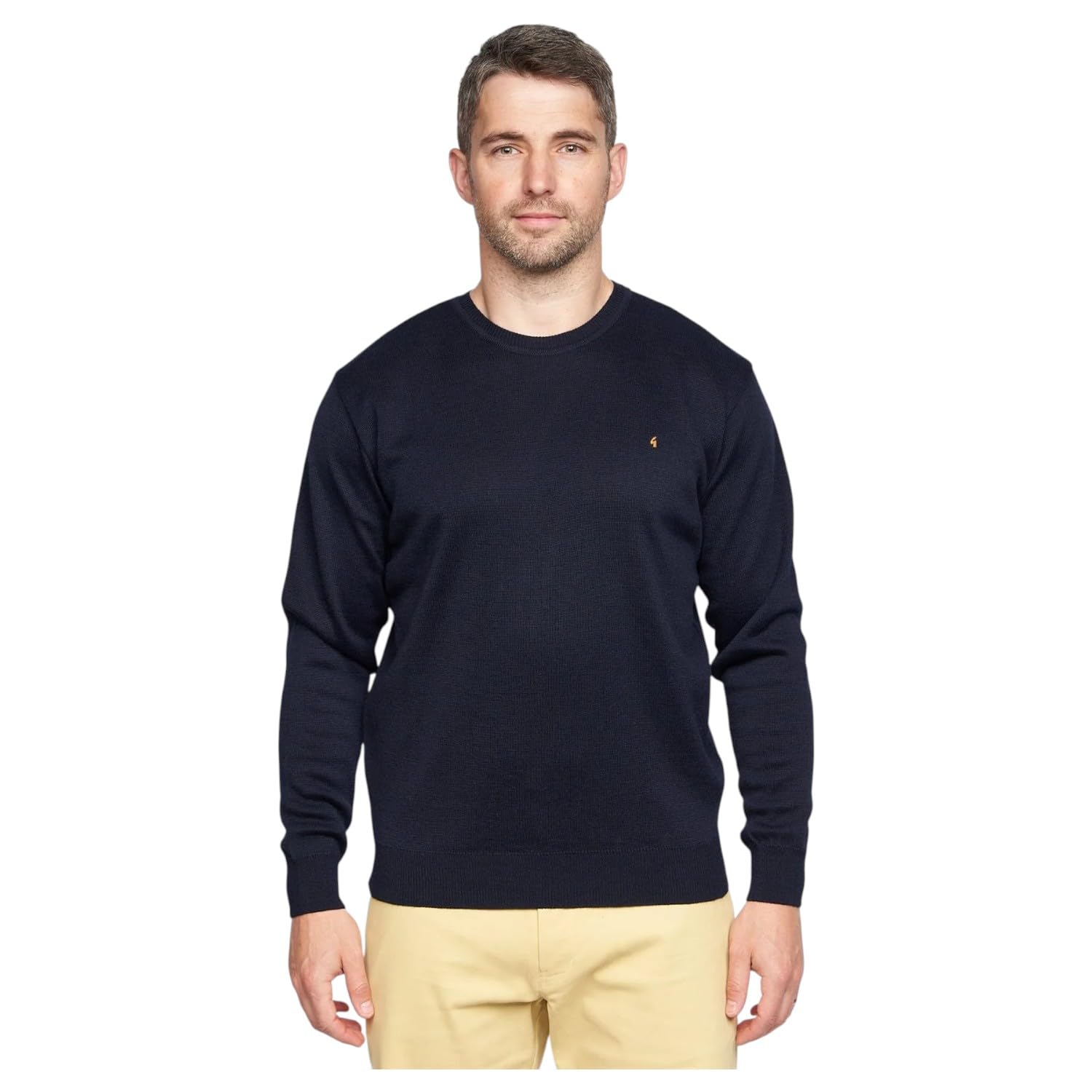 Gabicci Navy Plain Crew Neck Sweater (Medium, )