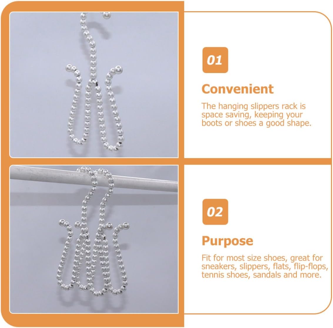 Double Hook Shoes Drying Holder ABS for Sneakers Slippers White