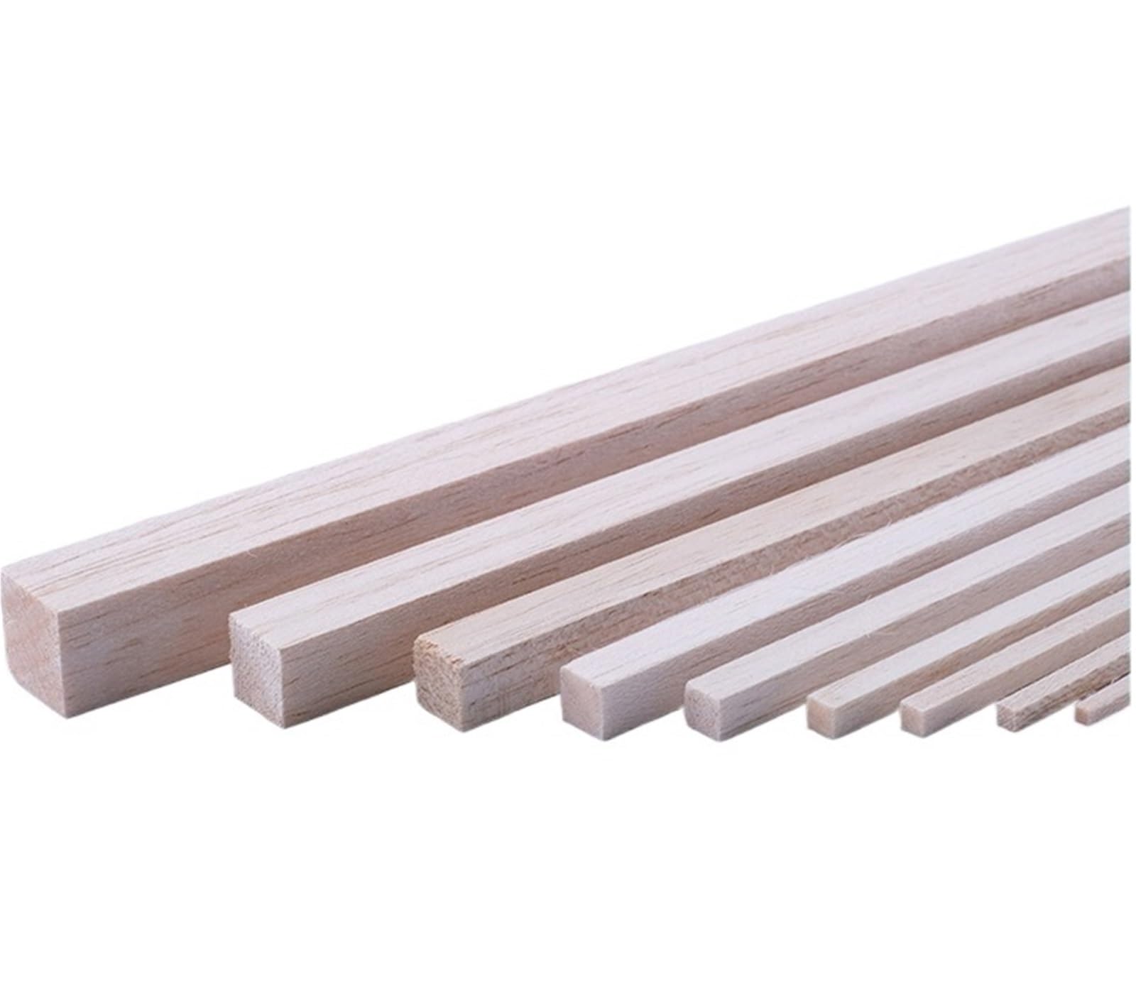 Balsa Wood Sticks 10mm 15mm 20mm 10x10 15x15 20x20mm Balsa Strip Light Wood Bar Stick Rod Model Material(20x20mm 50cm 5pcs)