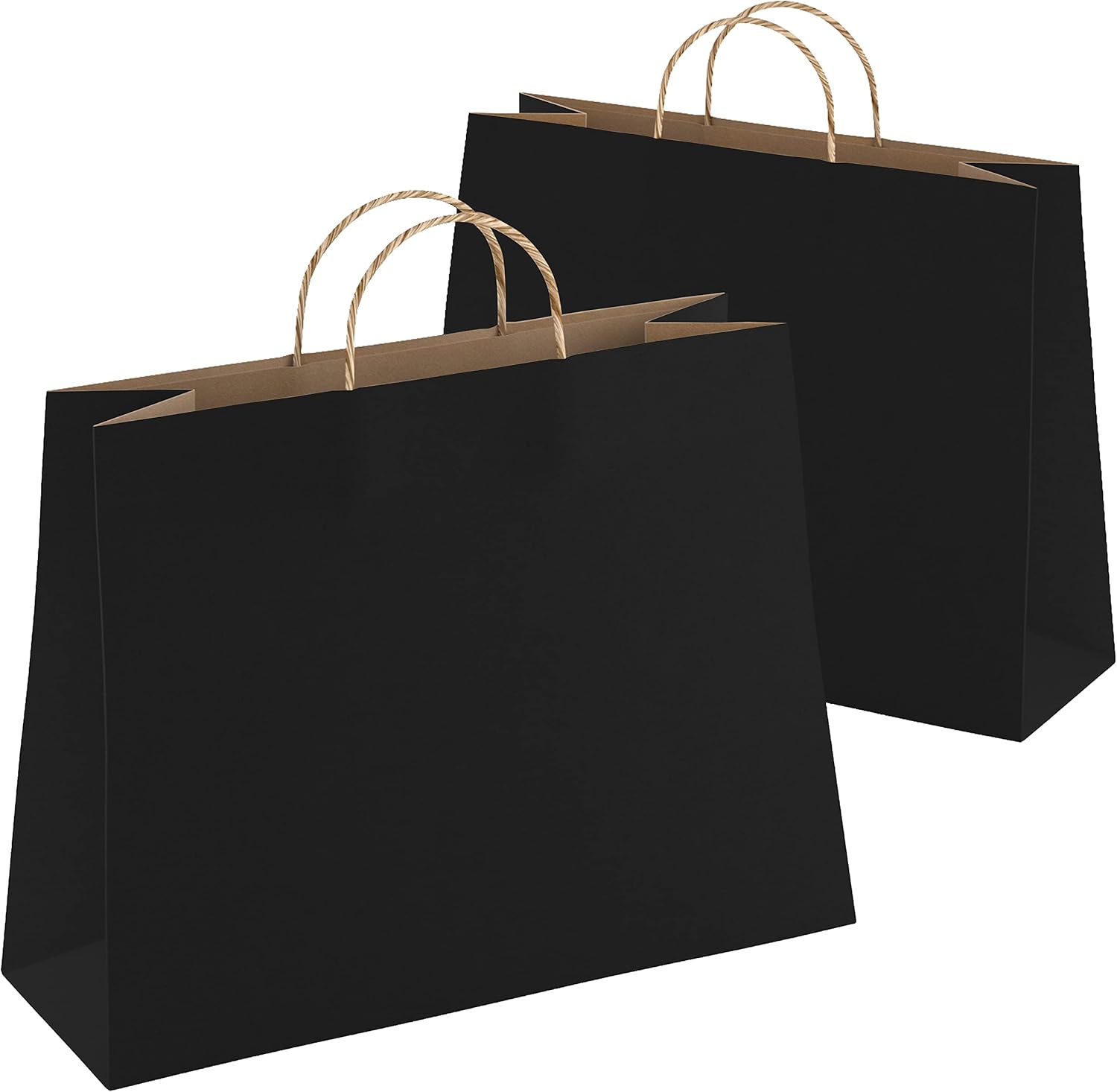 Amiff Black Kraft Paper Bags with Handles Bulk, 16 x Philippines