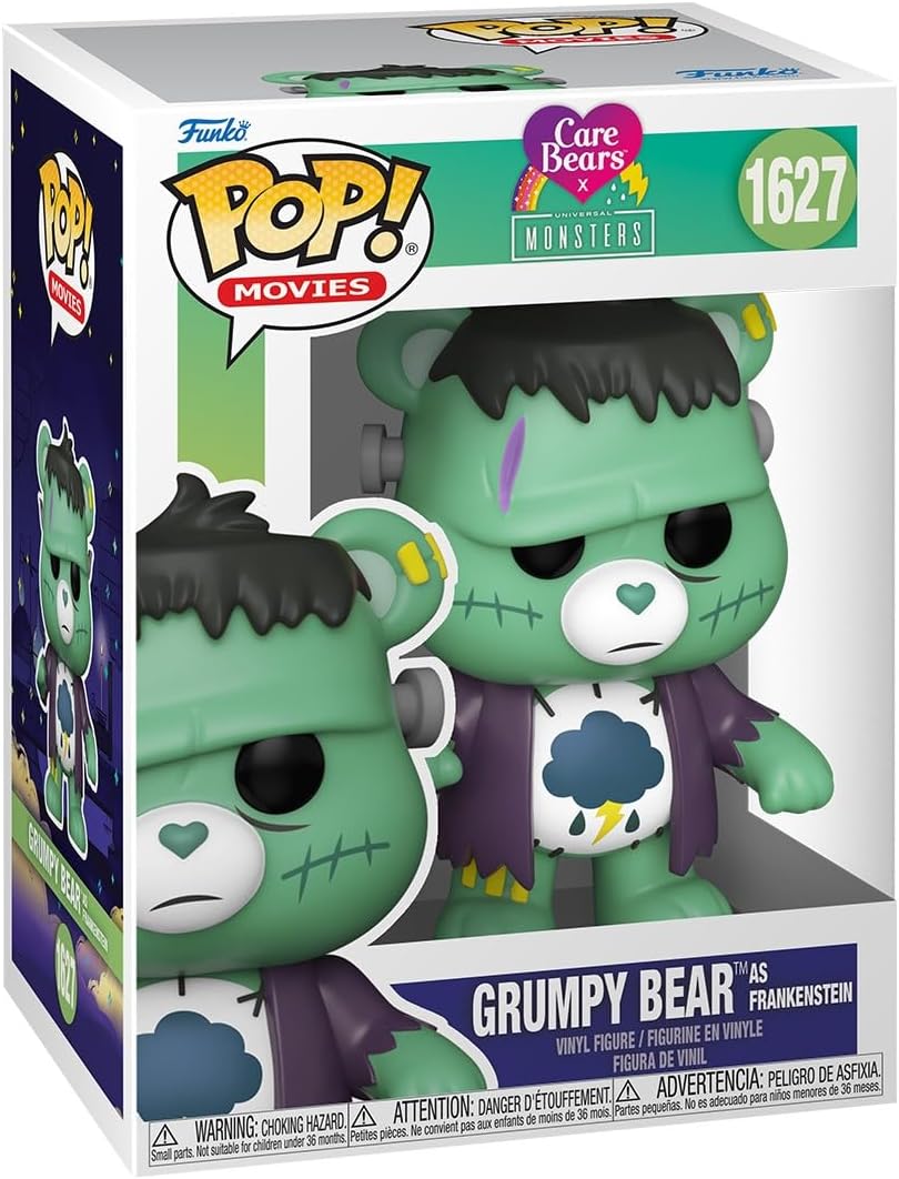 Care Bear Grumpy Bear Frankenstein Figure Funko Pop! Grumpy Bear Frankenstein Carebears x Universal Monsters Funko