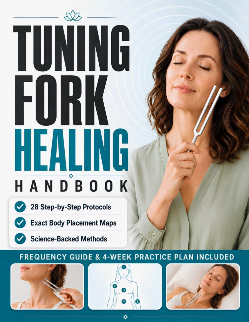 Tuning Fork Healing Handbook: Calm Your Nervous System, Sleep Deeply, & Ease Chronic Pain | 28 Step-by-Step Protocols with Exact Body Placement Maps, Frequency Guide, & 4-Week Practice Plan