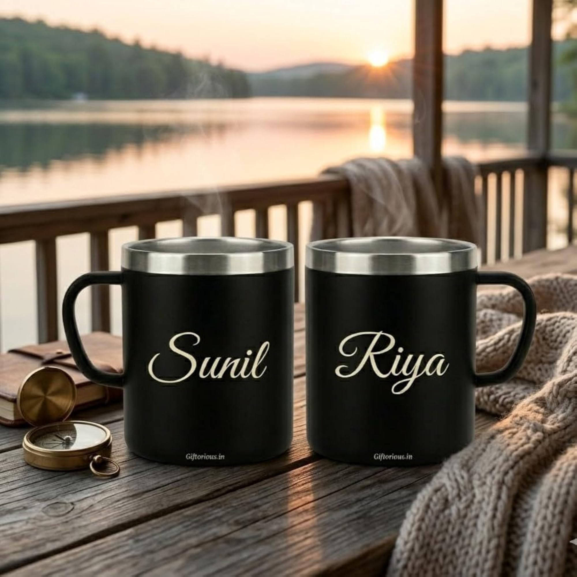 Personalised Stainless Steel Mug with Name, Unique Gift for Him
