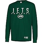 Ultra Game NFL Official Adults Super Soft Game Day Long Sleeve T-Shirt - Unisex, New York Jets, Team Color, Medium