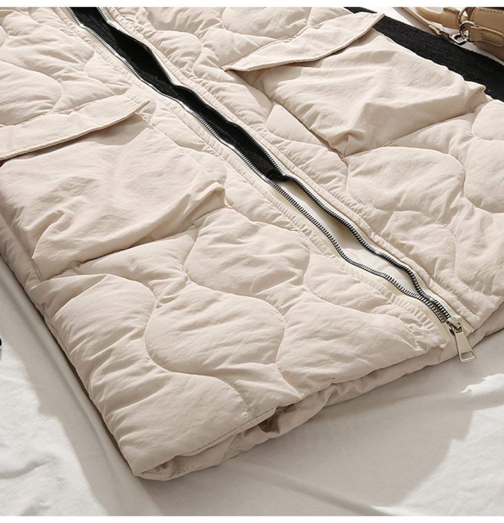 Piumino Smanicato Donna,Gilet Trapuntato Donna Gilet Imbottito Con Cappuccio, Casual Grande Onda Trapuntata Gilet Donna Beige Gilet Elegante Gilet Giacca Antivento Alla Moda Cappotto Di Transizione