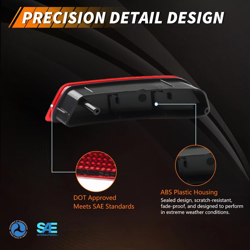 Rear Bumper Reflector Compatible with JE-EP Cherokee 2019-2020, [DOT] [Waterproof] Rear Bumper Reflector Housing [No Bulbs], Replace OEM #68275962AC, 1 Pair, Red Lens