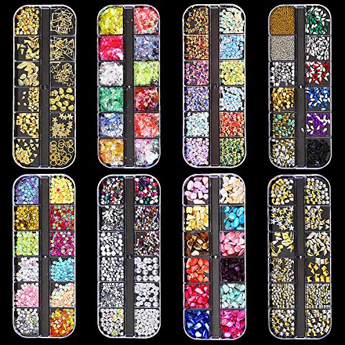 Noverlife - Juego 8 remaches metal brillantes decoración