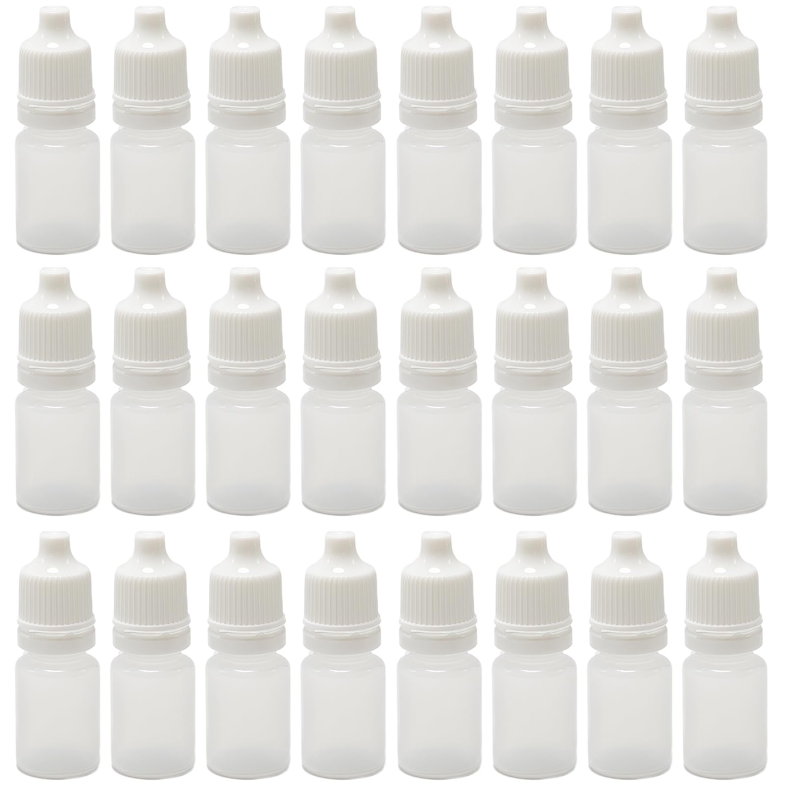 Vasana T 50Pcs 5Ml Empty Ldpe Sof Plastic Squeezable Eye Dropper Dropping Bottles With Screw Caps And Plugs For Essential Oil Sample Liquid Reagen Cosmetic Lab Drops