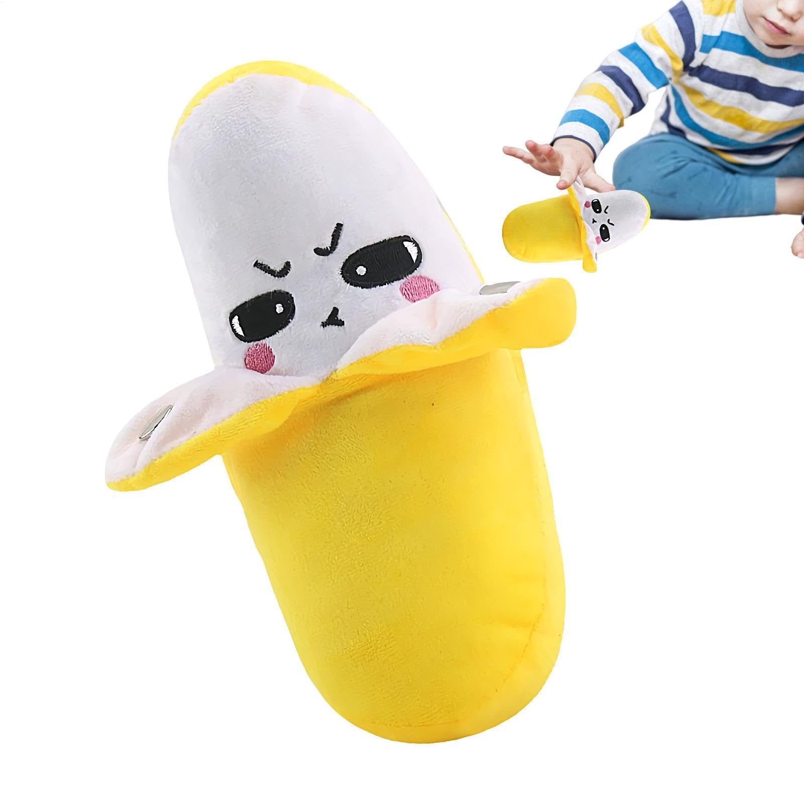 Babys Musical Sensory Toy | Touch Sensing Sound Nteractive Stuffed Figure Banana | Fruit Induction Musical Plush Toy | For Kids Young Children Birthday Party Sofa Home Decor Crib