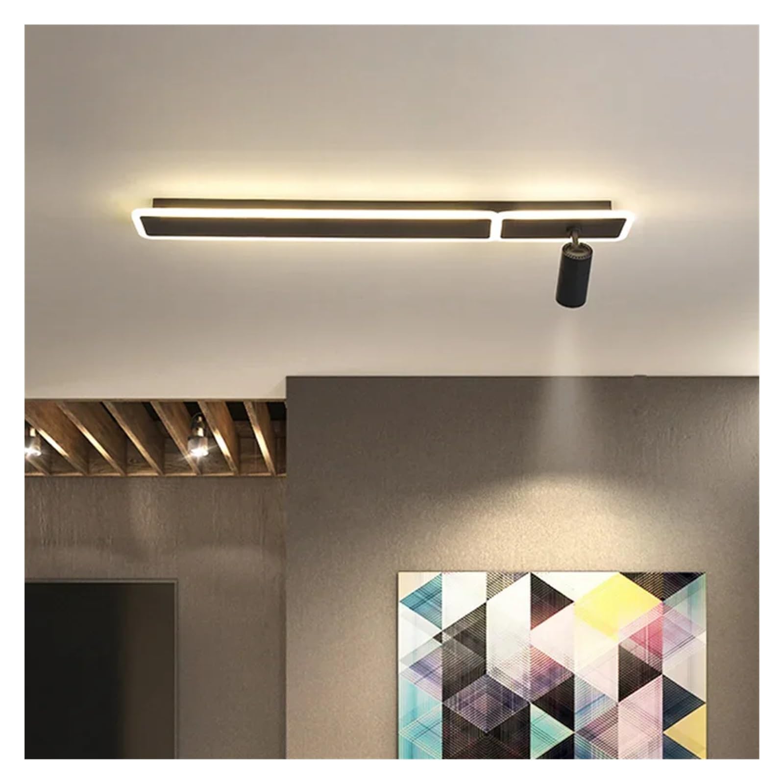 Lustre LED pour éclairer une table de salle à manger noire
