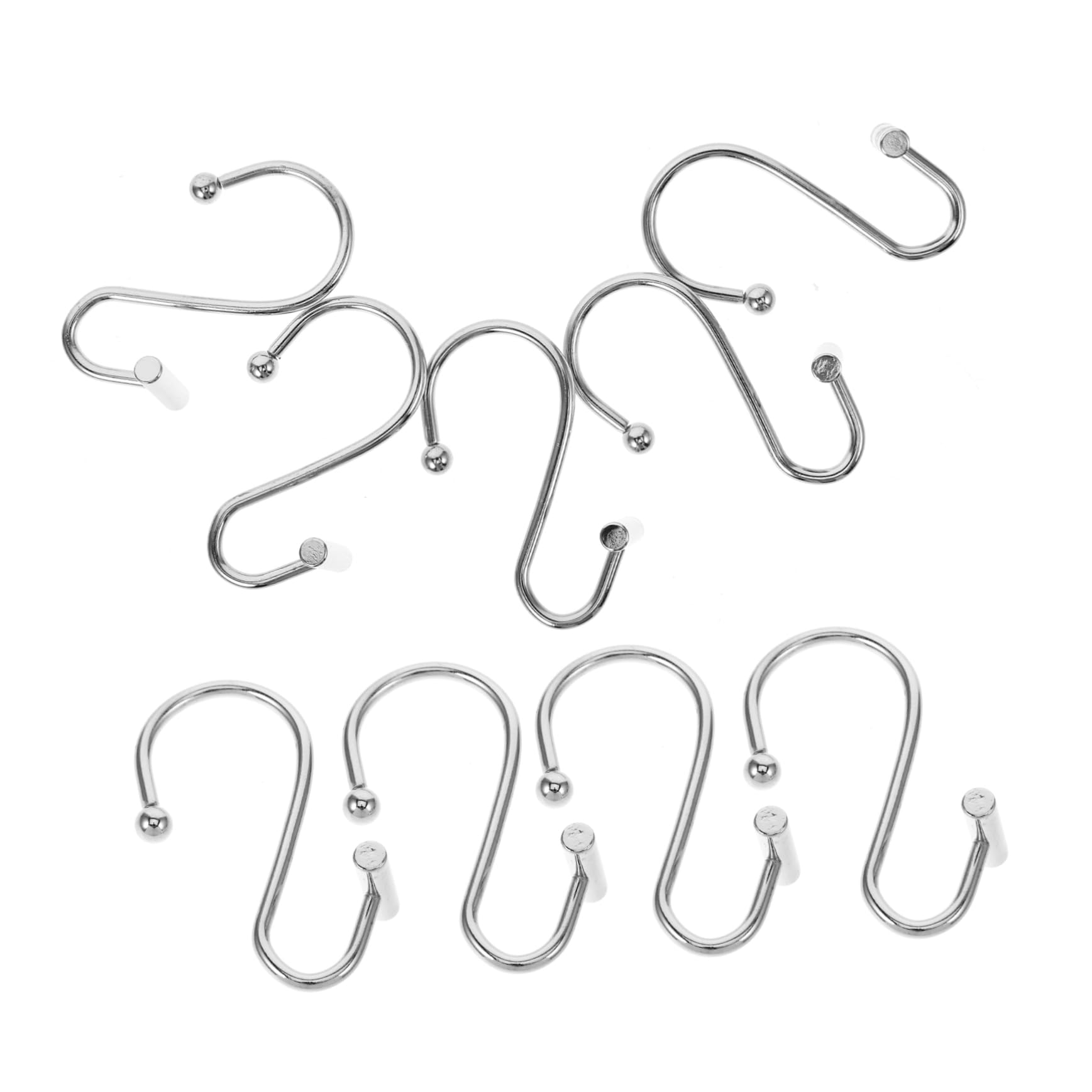 ABOOFAN 12Pcs Shower Curtain Hooks Replacement Hangers for Bath Window Curtains Rods Elegant Finish