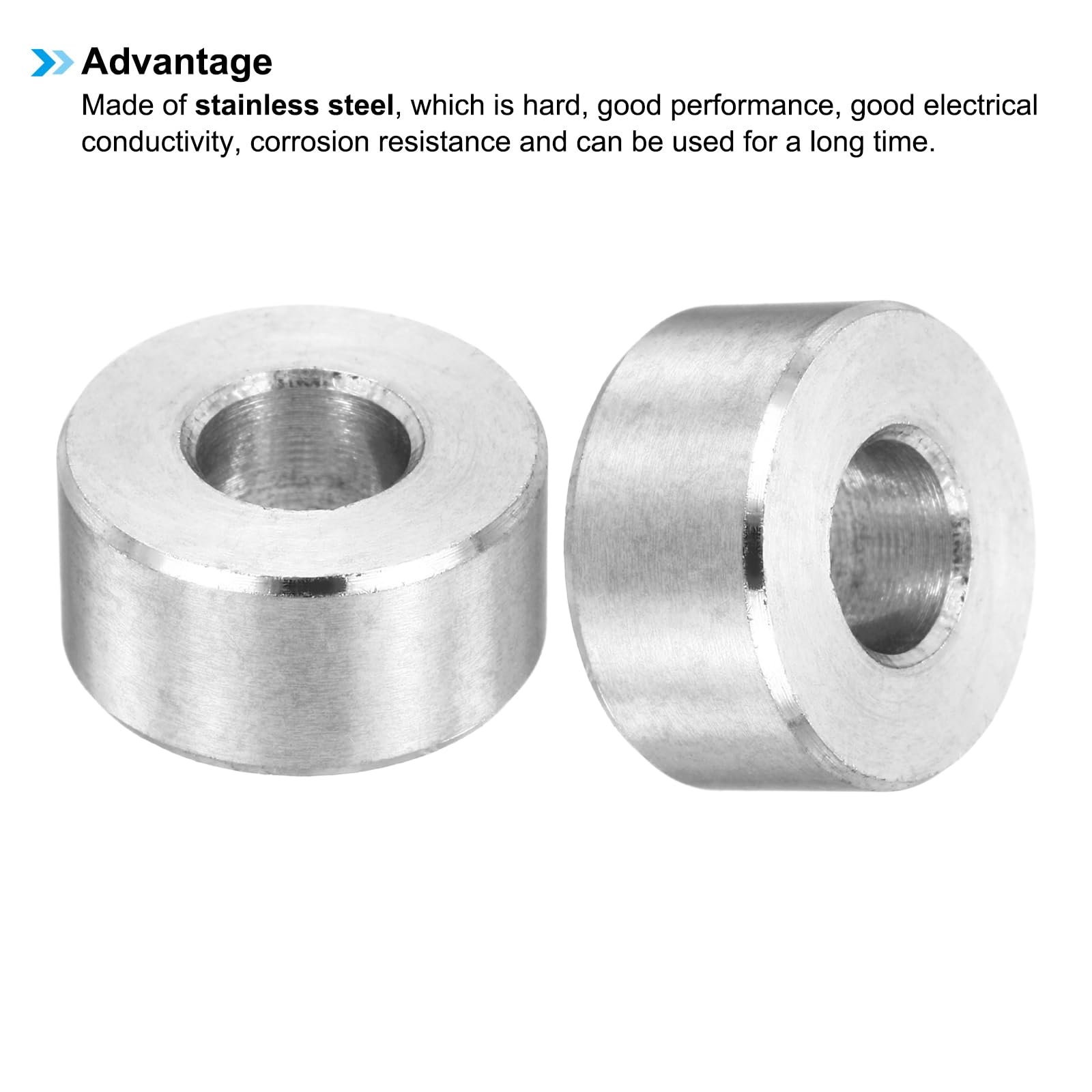 PATIKIL M6 Stainless Steel Spacers, 12Pcs Metal Spacer 6mm ID x 14mm OD x 7mm L Screw Standoff for 1/4" or M6 Screw - Image 4