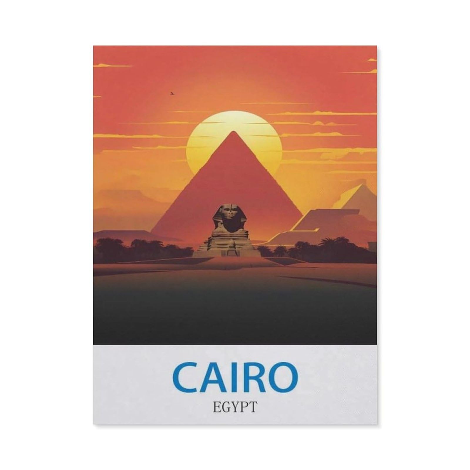 Cairo Egypt，Tin Sign Vintage Wall Poster Retro Iron Painting Metal Plaque Sheet for Bar Cafe Garage Home Gift Birthday Wedding(30x40cm）12x16 inch-EE21