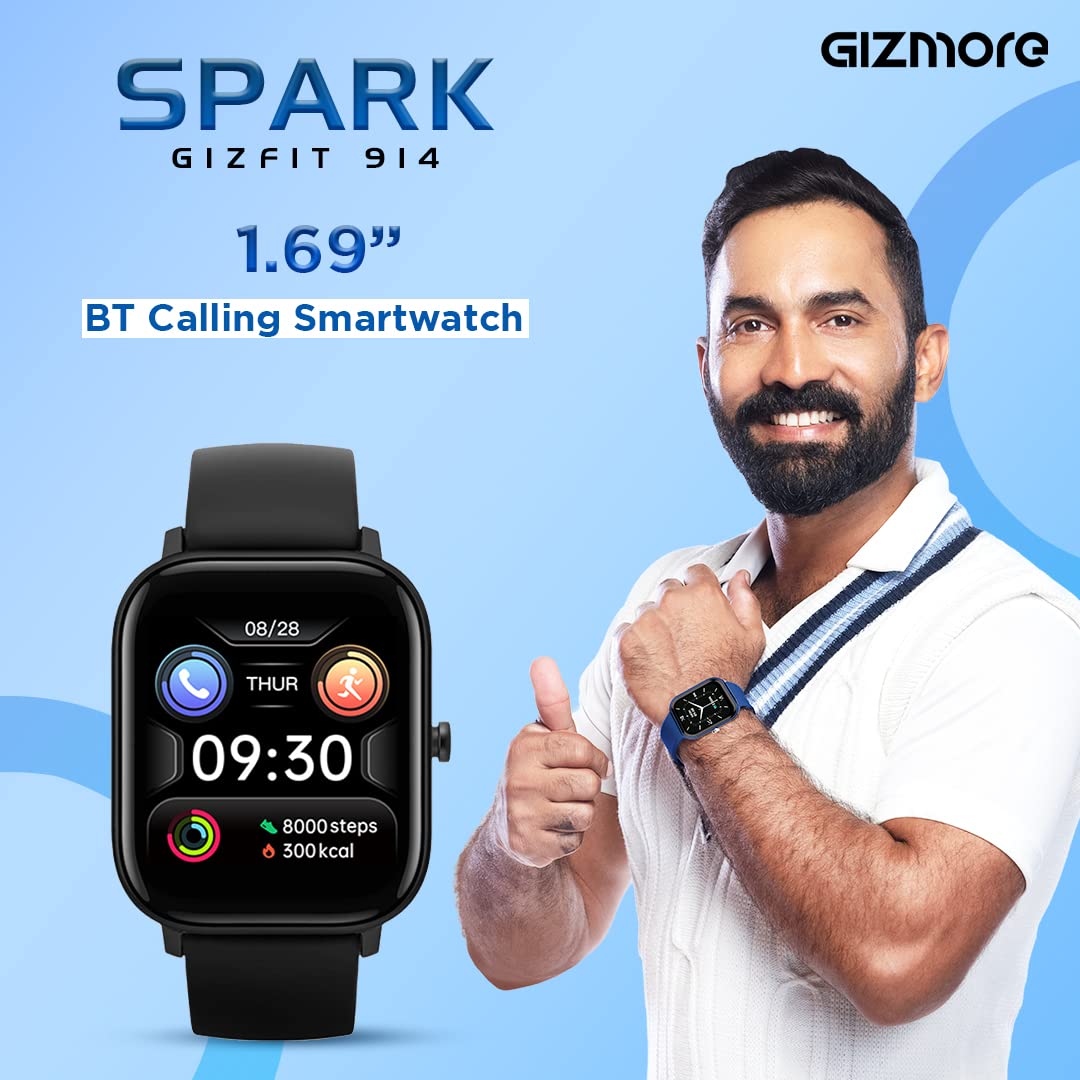 GIZMORE Spark smartwatch with Advanced BT Calling 1.69