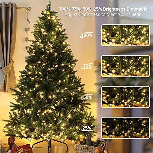 Image of Brizled Color Changing Christmas Lights, 65.67ft 200 LED 11-Function Warm White & Cool White LED Lights String, Dimmable 29V Safe Adapter Christmas Tree Lights with Remote for Xmas Tree Party Decor