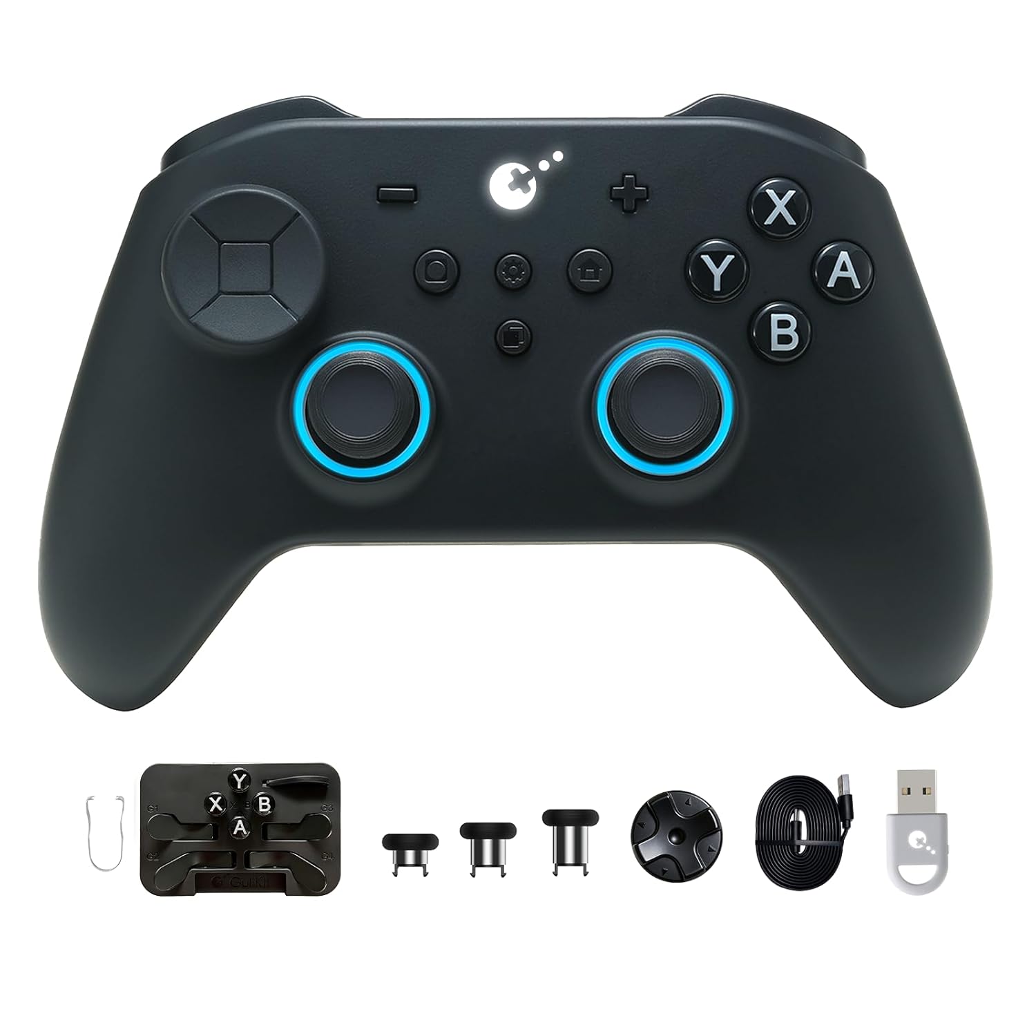 GuliKit TT MAX Bluetooth Gaming Controller for Switch 2/Switch/PC/Android/iOS, Ultra-Fast Gamepad with Adjustable TMR Joysticks, Hall & Micro Triggers, 4 Rear Paddles, Switch 1/2 Wake-Up & Multi-functional Adapter