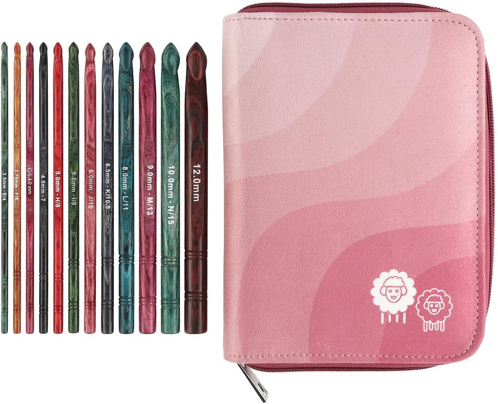 KnitPro Dreamz Grande Single-Ended Crochet Hook Set | 12 US Sizes (E to 12mm)