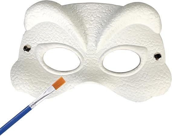 HOTTERCOS DIY White Dino Mask Dinosaur Animal Head Masks Halloween Costume Christmas Gifts for Girls & Boys