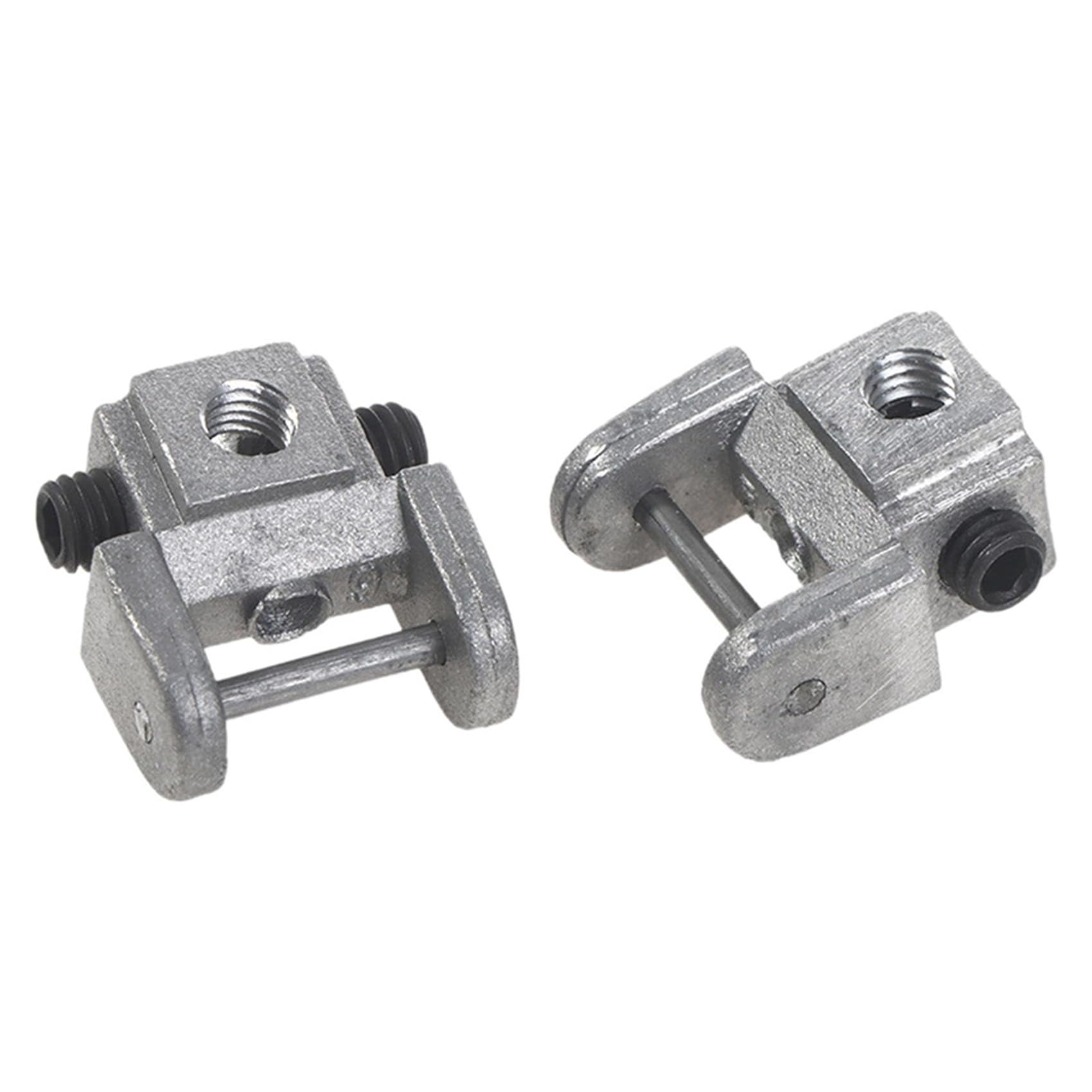 6Pcs Laubsäge Dekupiersäge, Stiftloser Sägeblattadapter, Dekupiersäge Klinge Halter Clamp Umwandlung Pin Weniger Adapter Pin Weniger Klinge Klemme, Metallhalter für Obere/Untere Sägeblätter