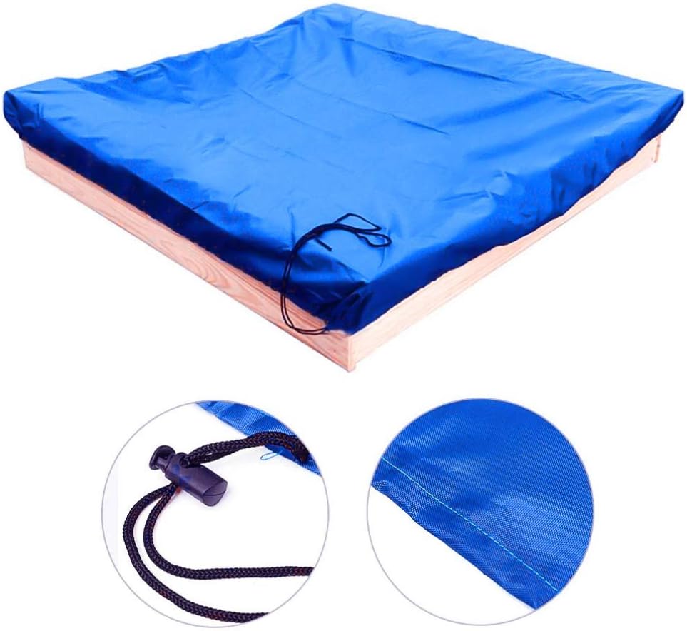 Sandbox Cover Square Covers for Sand and Toys Away from Dust and Rain Sandpit Pool Cover for Kids Toy Protection Outdoor (Blue 200x200cm) : Toys & Games