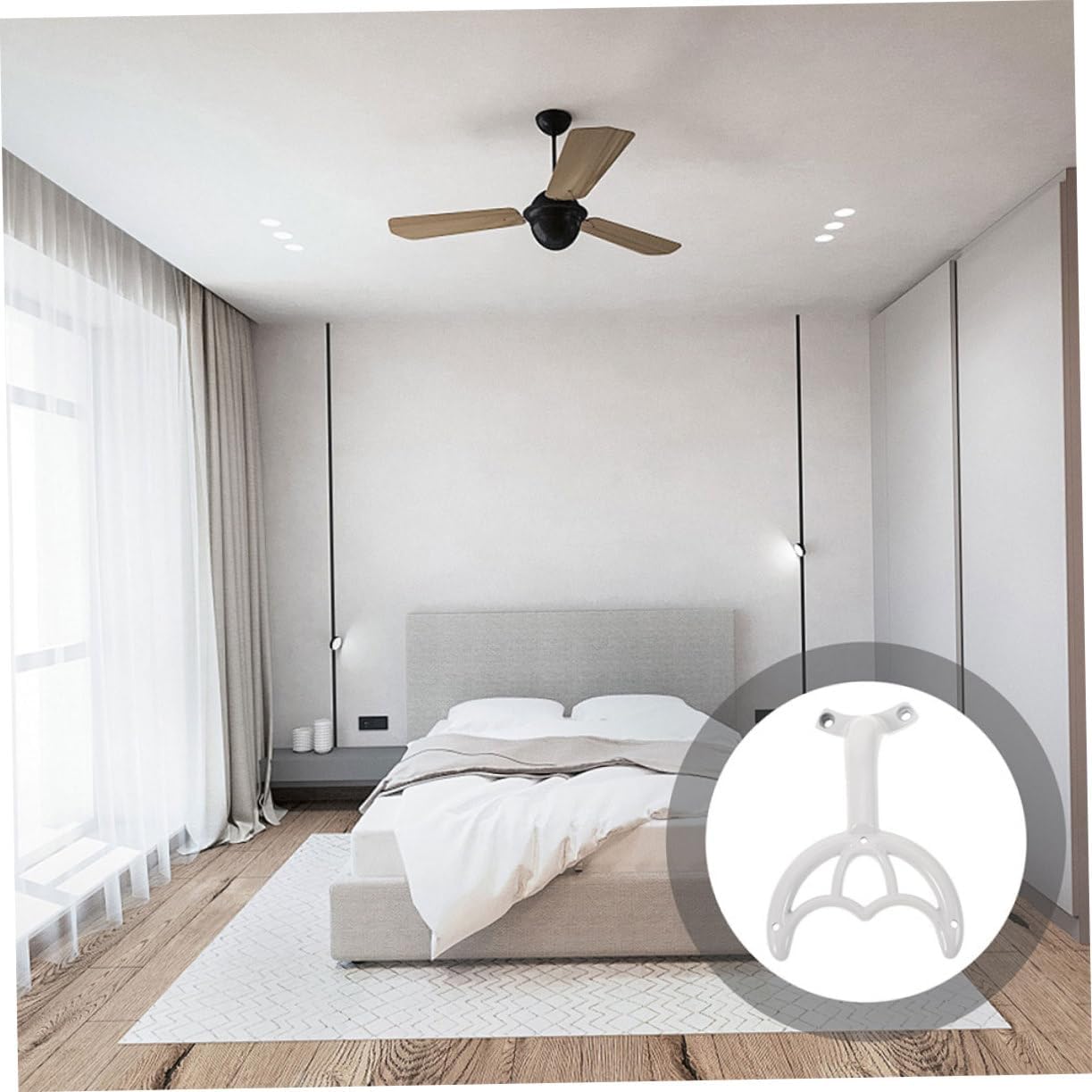 MERRYHAPY 2pcs Ceiling Fan Blade Arms Replacement Brackets for Ceiling Fan Balancing Easy to Install Accurate Fit