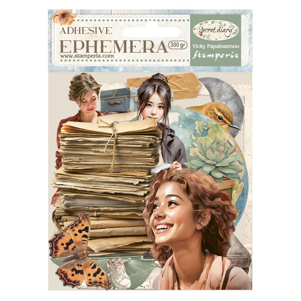 Stamperia Adhesive Ephemera - Secret Diary