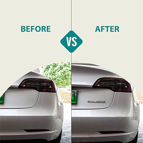 Miniatura 5 de Funce Adhesivo de emblema de motor dual del modelo 3 Y, accesorios de letras compatibles con Tesla Model 3YSX (rojo)