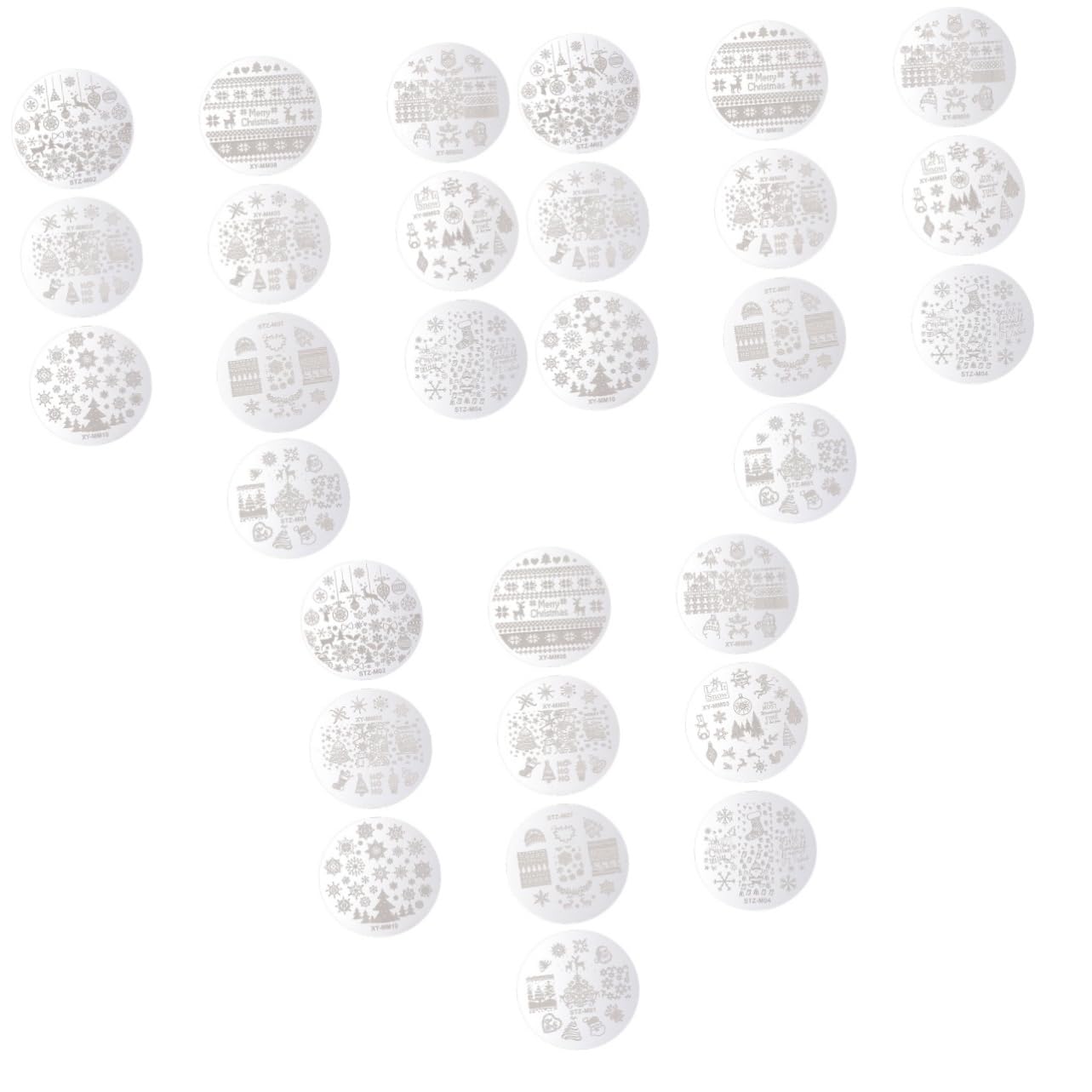 ABOOFAN 3 Set Di Piastre Per Nail Art Stamping Per Nail Art Natalizio Strumenti Per Manicure Per Decorazioni Confezione Assortita Da 10 Pezzi*3