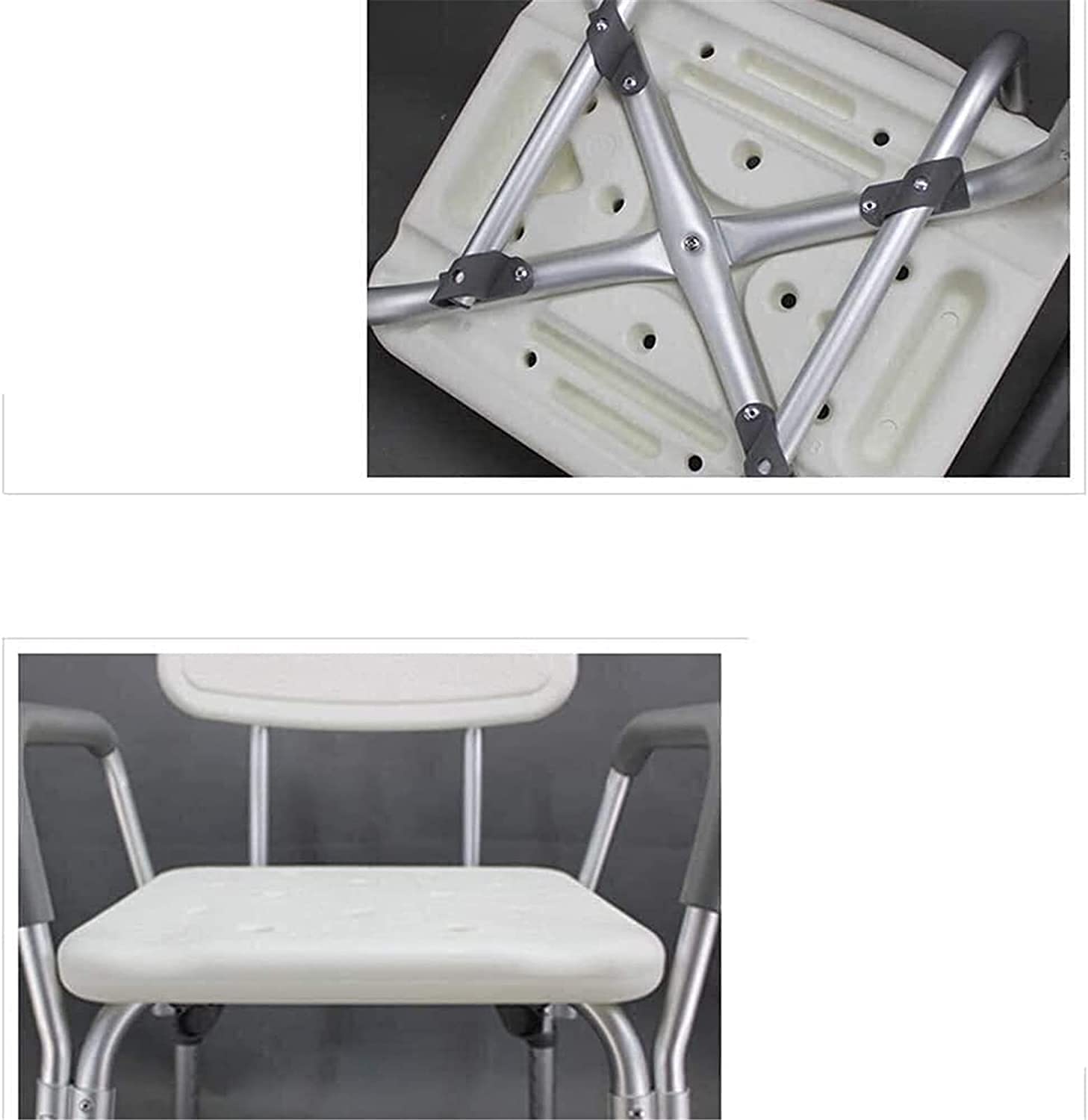 Asientos de Ducha, sillas de Ducha para Personas Mayores, Silla de Ducha para Ancianos, Asientos de Ducha, con Brazos y Respaldo, Taburete de Ducha de Seguridad para baño, Ayuda pa