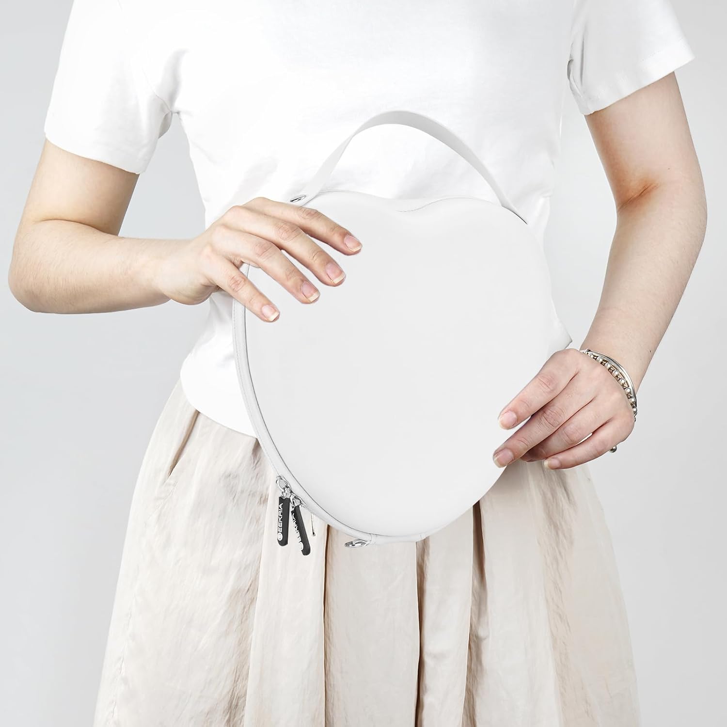 Geekria NOVA Headphones Case for Lay Flat On-Ear/Over-Ear Headphones, Replacement Hard Shell Travel Carrying Bag with Cable Storage, Compatible with Bose, Sony, JBL, B&W (White)