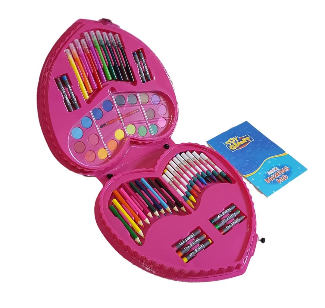 PAMEER™, Art Set, Art Kit, 80-Pieces Kids Art Set, Portable Drawing Set makes Great Gift for Artists Kids, Art Box for Drawing Painting have Watercolors,Markers,Crayons,Color Pencils,Oil Pastels,Brush