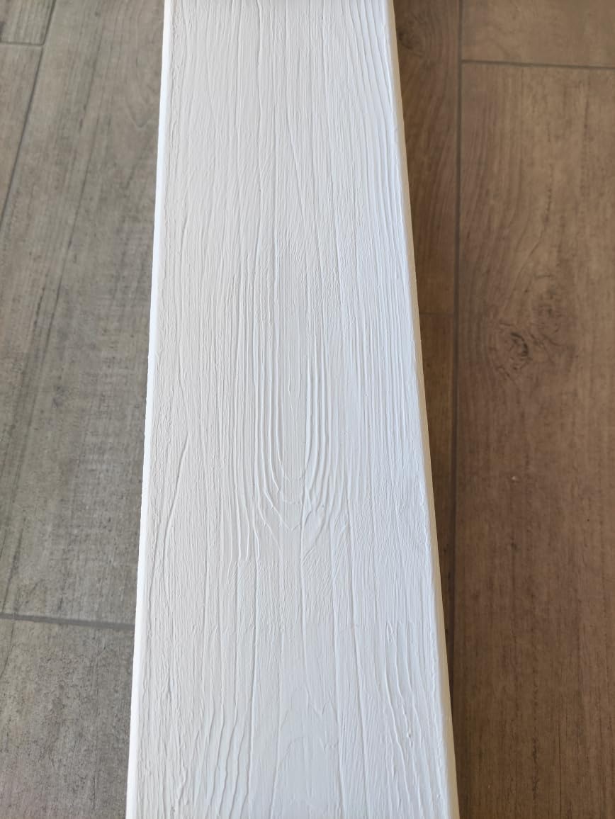Trave finto legno lunghezza 100 cm. (L12xH12 cm, Bianco)