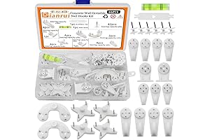 66-Piece Concrete Kit: Invisible Wall Hooks for Secure Hanging