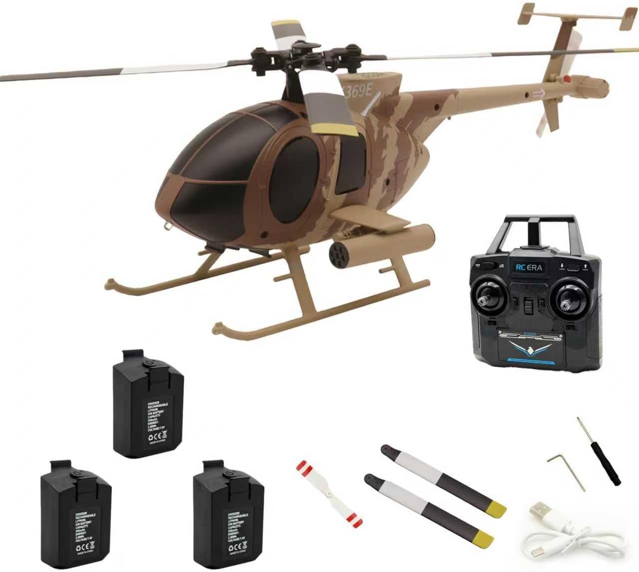 C184 MD500 RC Helicopter for Adults, 2.4G 4CH Altitur Control RC Aircraft, Realistic Simulation Model With Optical Sensor & Upgraded Transmitter