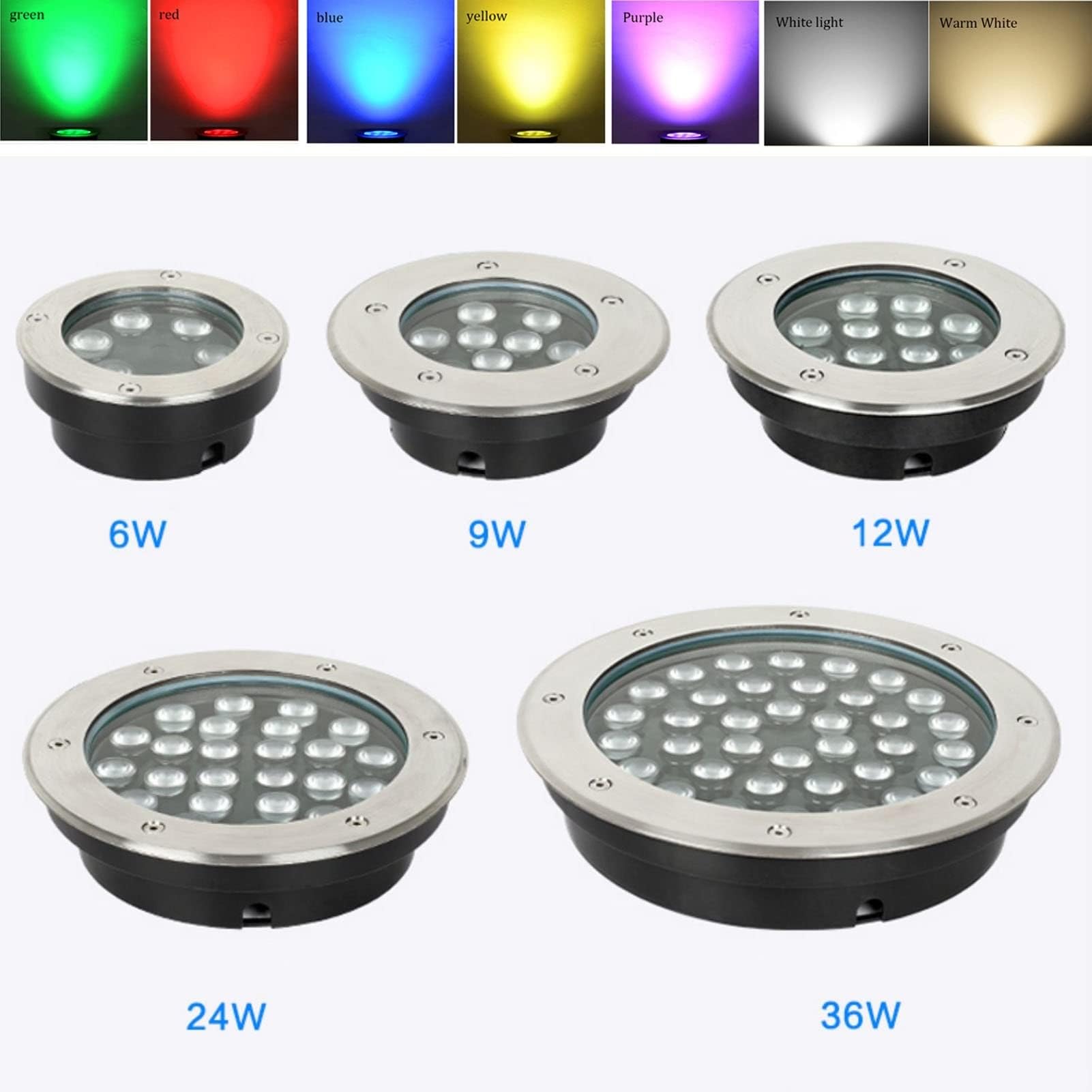 Lampa zewnętrzna LED, oświetlenie zewnętrzne LED ze stali nierdzewnej - ultra cienkie reflektory do zabudowy podłogowej, wodoszczelne oświetlenie zewnętrzne IP65 na schody i ścieżki do słoika