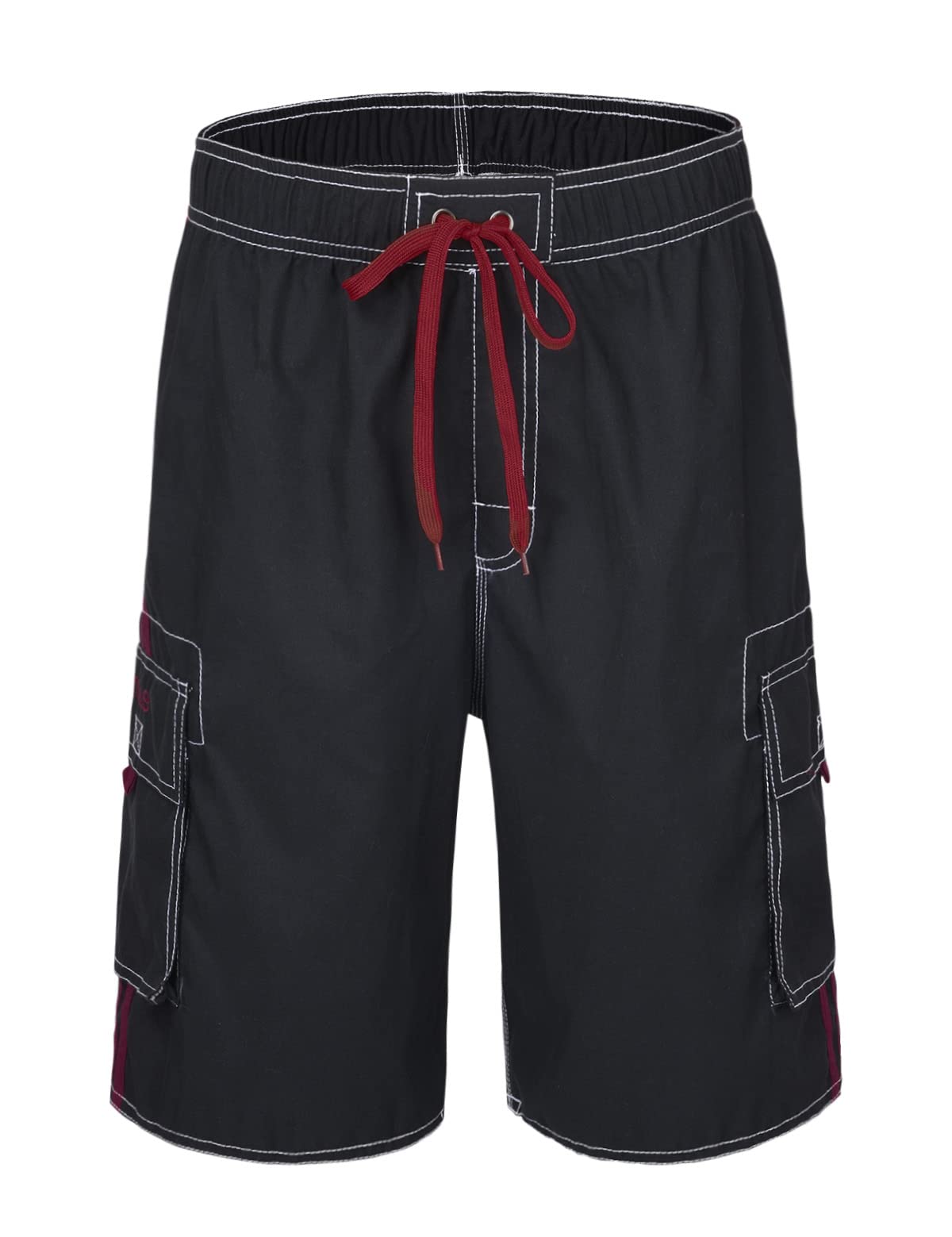 Nonwe Men's Beachwear Board Shorts Quick Dry with Mesh Lining Swim Trunks