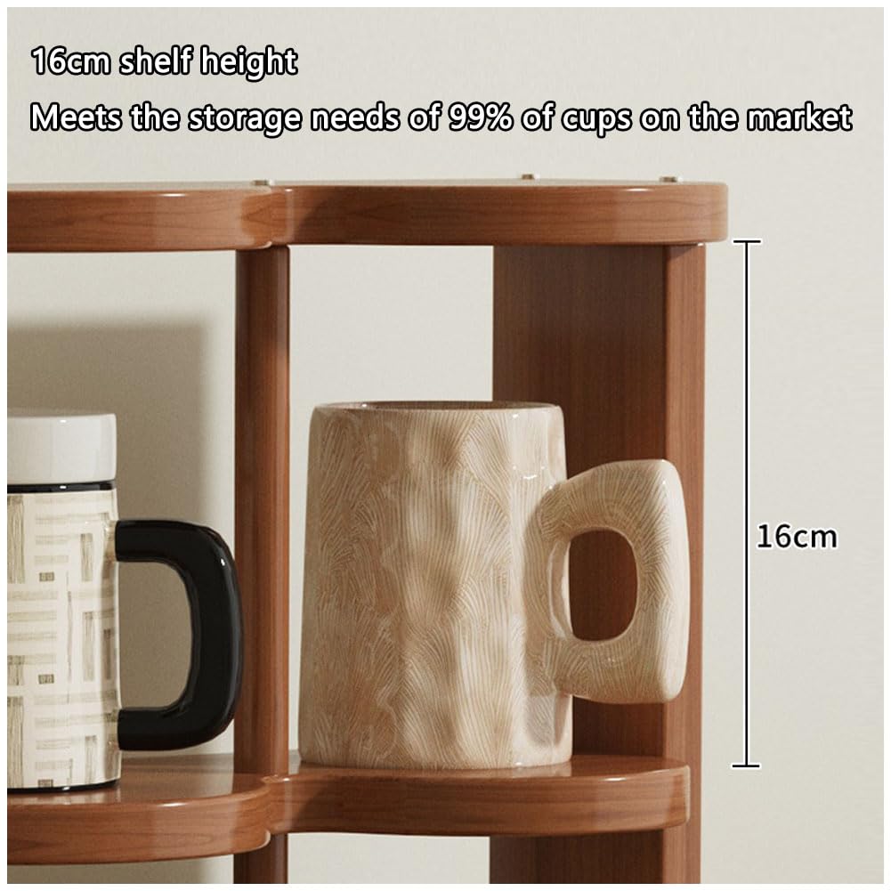 6/8/9/12 przegródek stojak na kubki do kawy wielofunkcyjny drewniany uchwyt na kubek organizer idealny do domu i biura stacji kawowych oszczędzający miejsce design (rozmiar: 6 kwadratów)