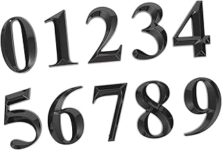 CRILSTYLEO 10pcs 3d Digital Stickers Retro Stickers Vintage Metal Signs Number Decals 3d House Number Room Gate Number Door Signs for Office 3d Number Stickers House Number Sign Sticky Number