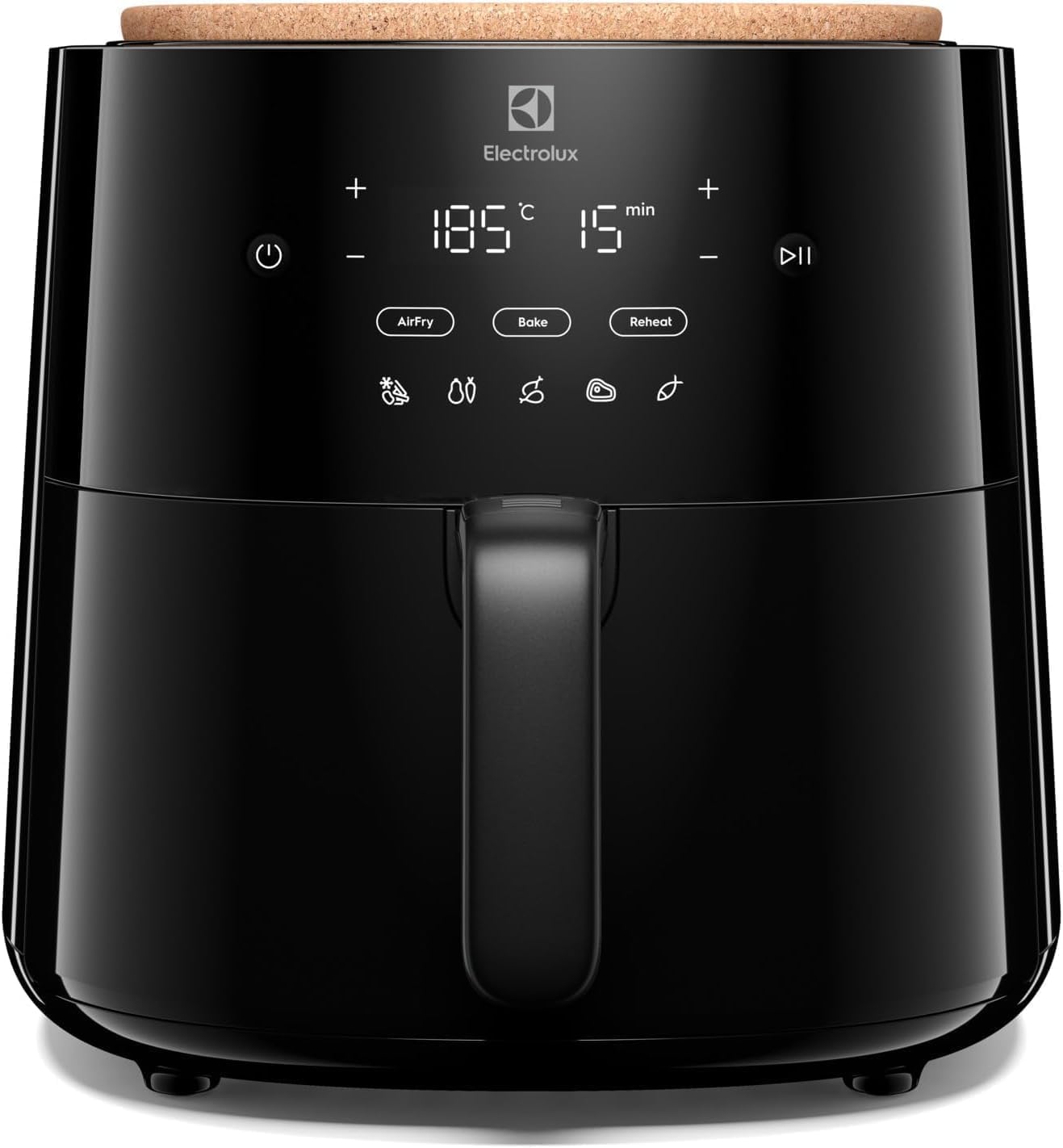 Electrolux Freidora de aire EAF5B – Capacidad 5 l – Freidora de aire Revestimiento antiadherente – 1500 W – 8 programas preestablecidos – Lavable en lavavajillas – Temporizador 0 – 60 min – 80 – 200